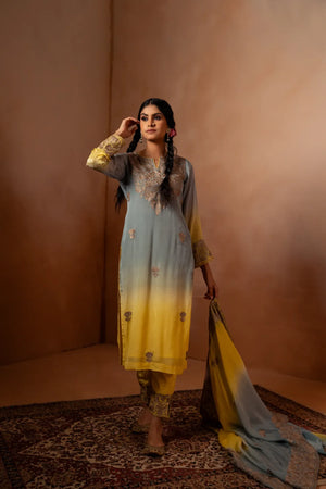 #OmbreGrey&Yellow