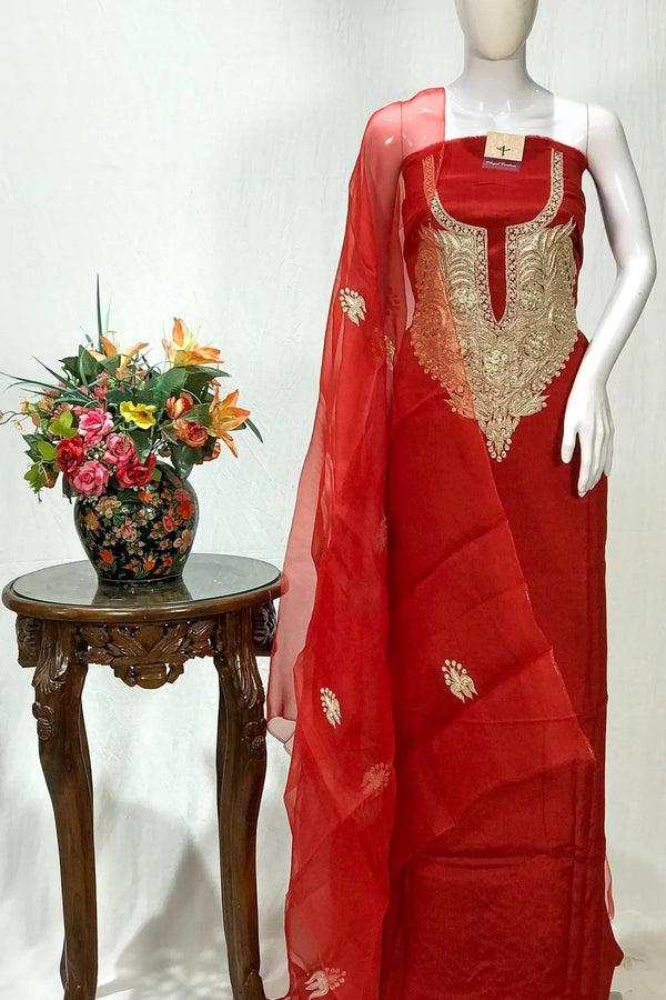 Tamreha — Kaschmirisches Puff-Tilla-besticktes Salwar-Anzug