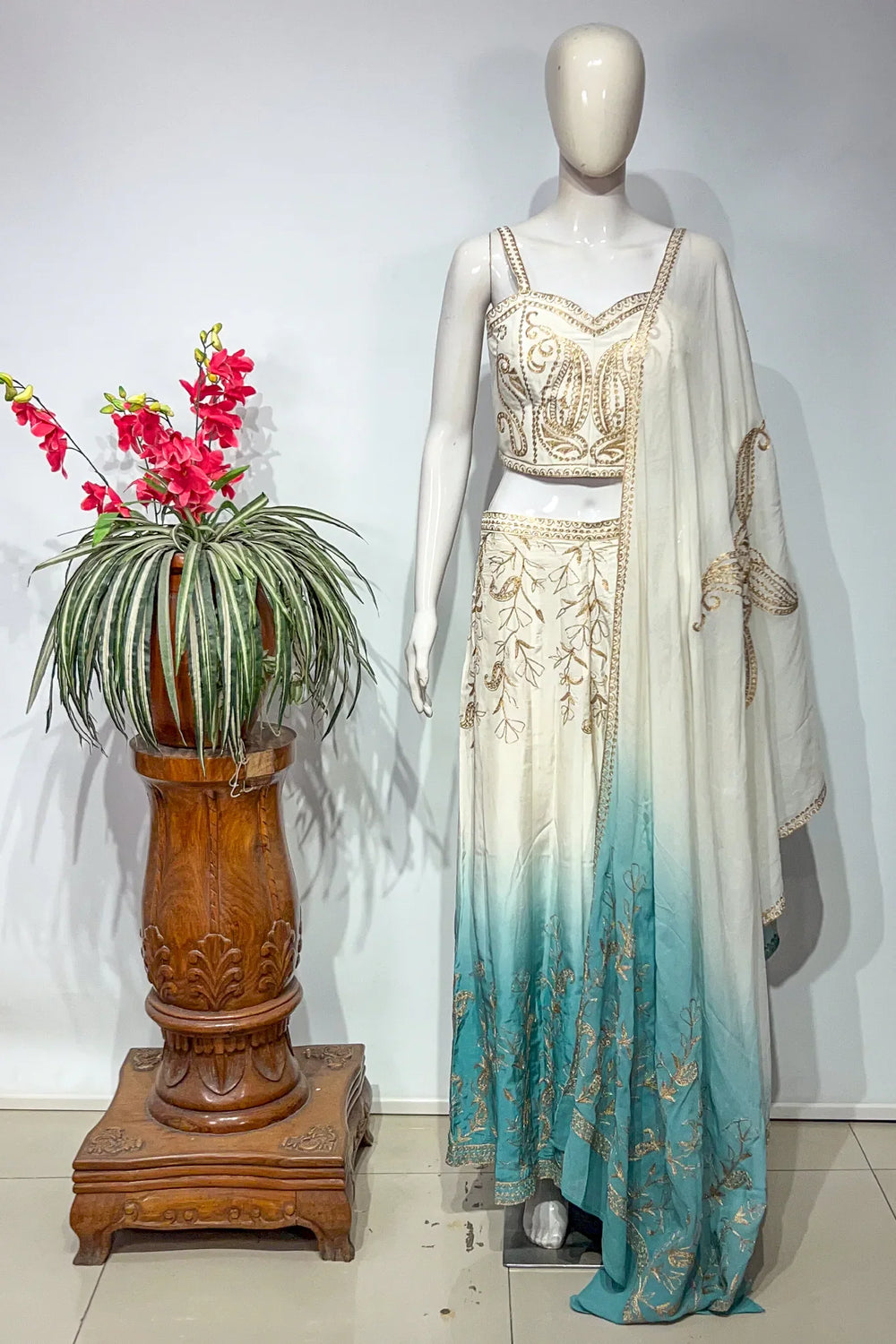 #OmbreIvory&Aqua