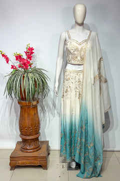 #OmbreIvory&Aqua