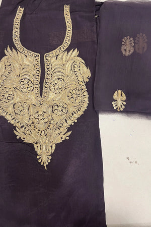 Tamreha — Kaschmirisches Puff-Tilla-besticktes Salwar-Anzug