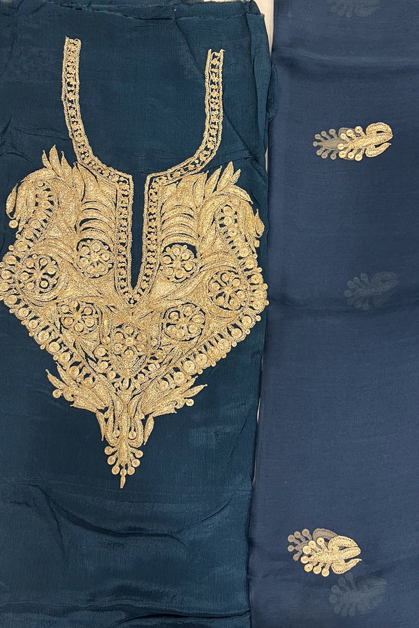 Tamreha — Kaschmirisches Puff-Tilla-besticktes Salwar-Anzug