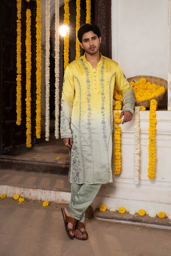#OmbreGrey&Yellow