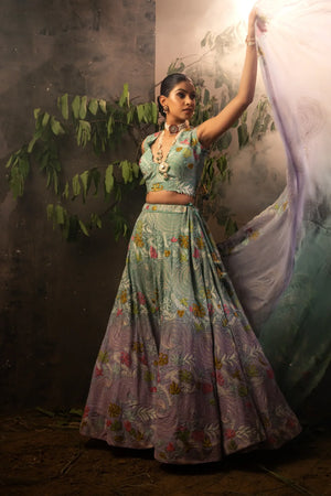 #OmbreMauve&Green