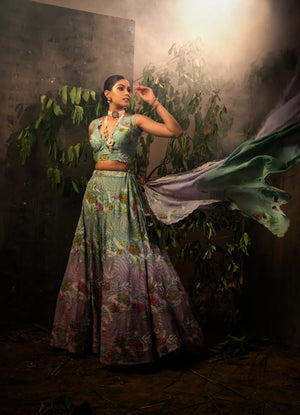 #OmbreMauve&Green