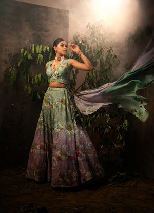 #OmbreMauve&Green