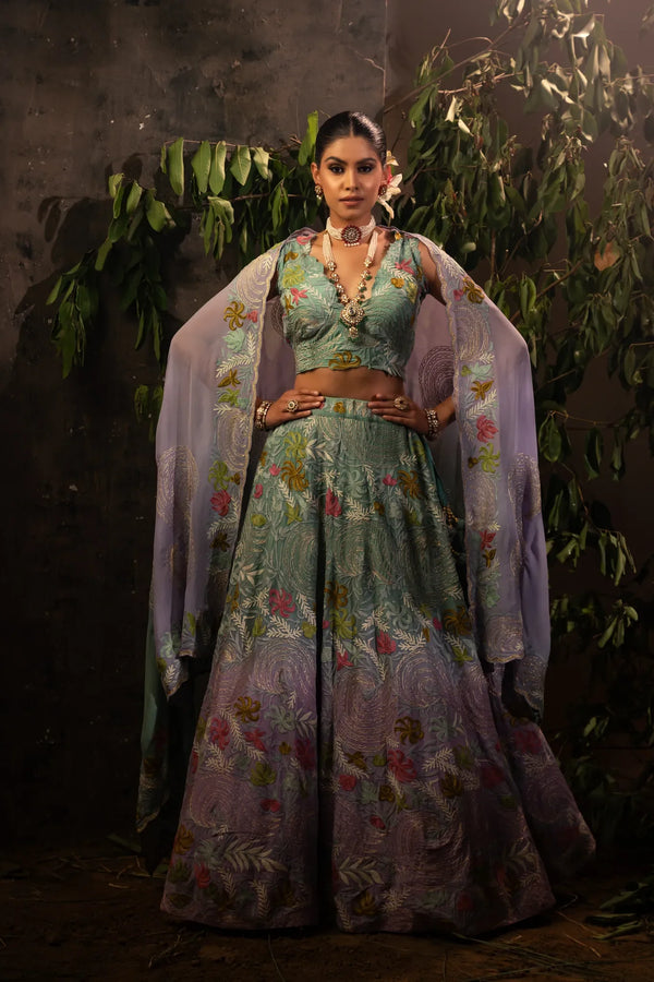 #OmbreMauve&Green