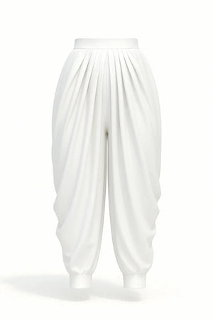 #Salwar White dhoti pants on a white background