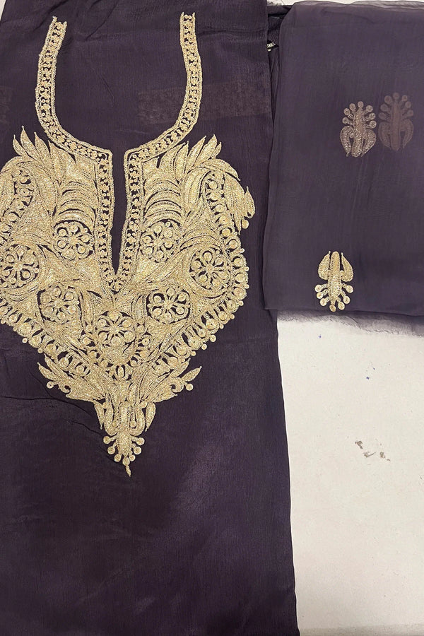 Tamreha — Kaschmirisches Puff-Tilla-besticktes Salwar-Anzug