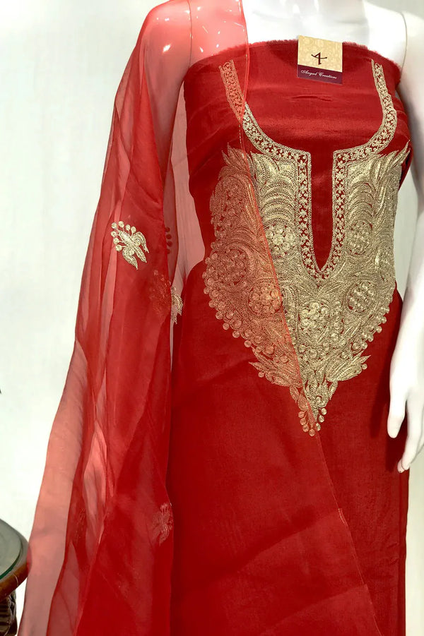 Tamreha — Kaschmirisches Puff-Tilla-besticktes Salwar-Anzug