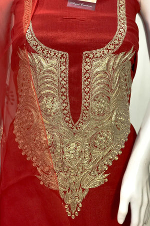 Tamreha — Kaschmirisches Puff-Tilla-besticktes Salwar-Anzug