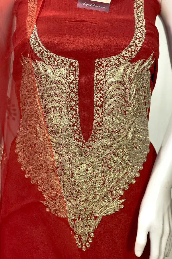 Tamreha — Kaschmirisches Puff-Tilla-besticktes Salwar-Anzug
