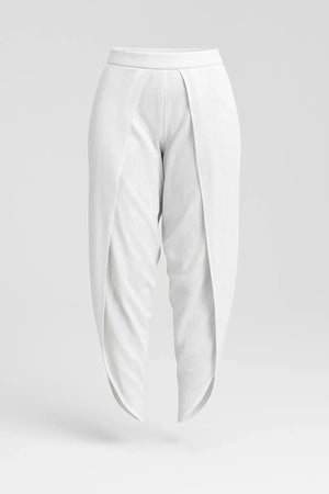 #TulipPant White pants on a light gray background