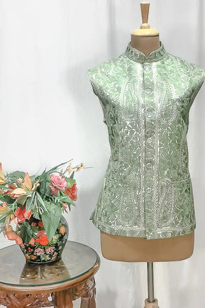 Vayur — Kashmiri Aari Nehru Jacket