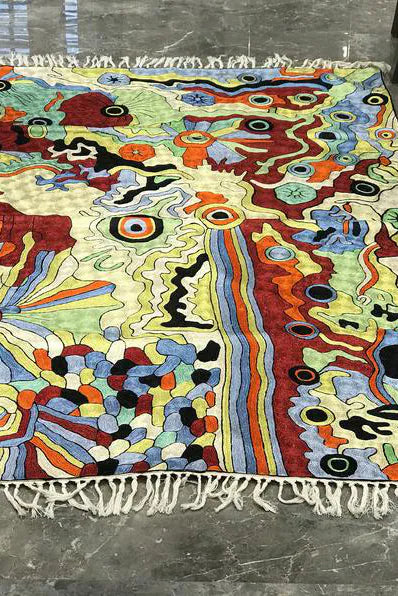 Vichitra — Hand Chain-Stitch Silken Rug
