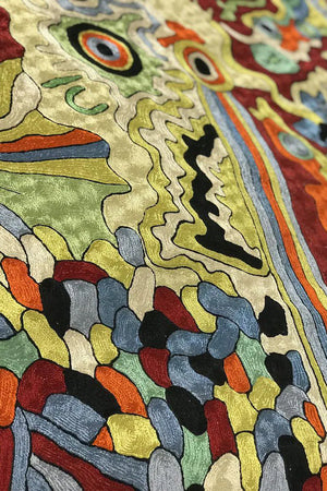 Vichitra — Hand Chain-Stitch Silken Rug