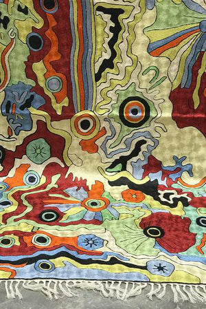 Vichitra — Hand Chain-Stitch Silken Rug