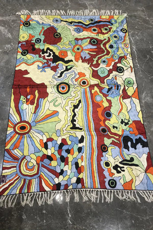Vichitra — Hand Chain-Stitch Silken Rug