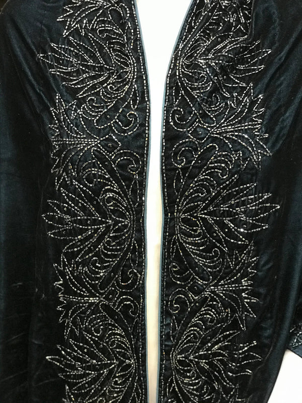 Velvet Cape Shawl With Hand Kardana Work